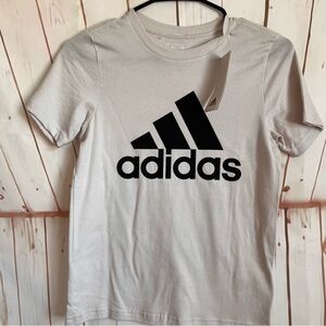 Adidas Kids Tee with Black Logo